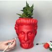 Скульптура вазон-органайзер "Эйнштейн" (красный)