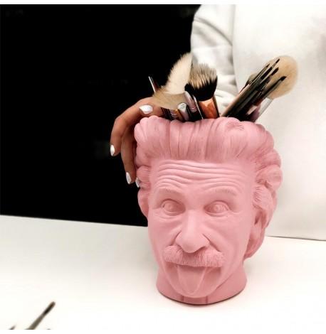 Скульптура вазон-органайзер "Ейнштейн" (рожевий)