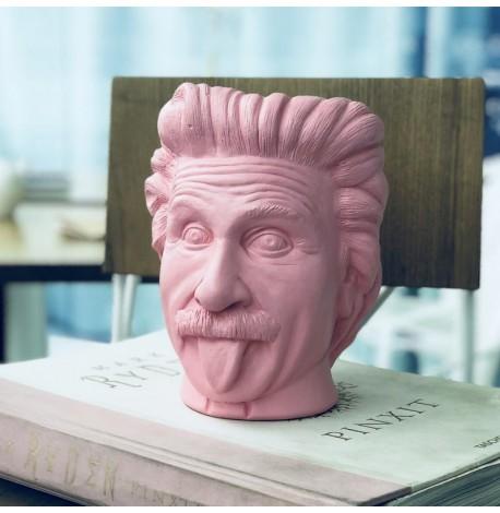 Скульптура вазон-органайзер "Ейнштейн" (рожевий)