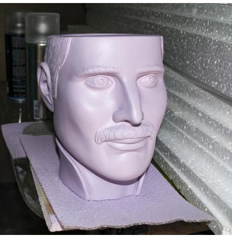 Скульптура вазон-органайзер "Фредди Меркьюри" (светло-лиловый)