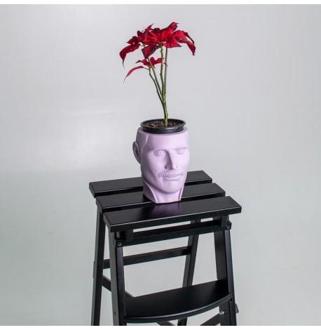 Скульптура вазон-органайзер "Фредди Меркьюри" (светло-лиловый)