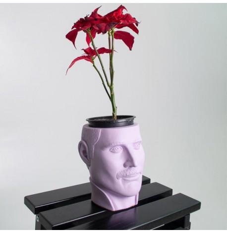 Скульптура вазон-органайзер "Фредди Меркьюри" (светло-лиловый)