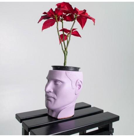 Скульптура вазон-органайзер "Фредди Меркьюри" (светло-лиловый)