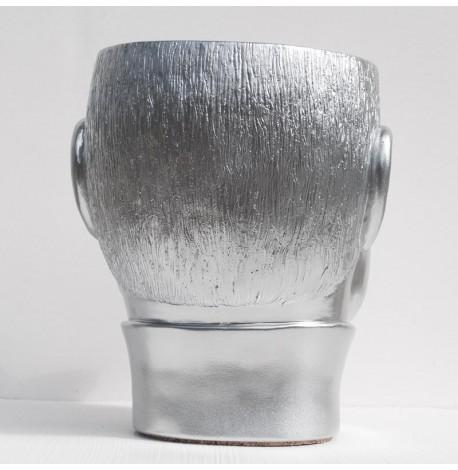 Скульптура вазон-органайзер "Фредди Меркьюри" (серебристый)