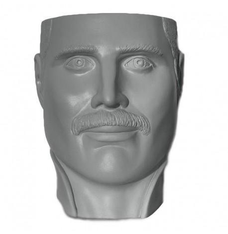 Скульптура вазон-органайзер "Фредди Меркьюри" (серый)