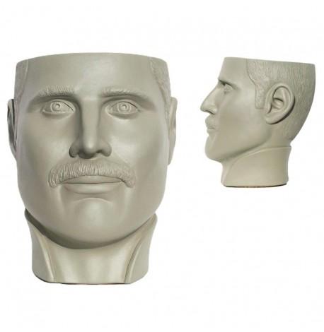 Скульптура вазон-органайзер "Фредди Меркьюри" (светло-оливковый)