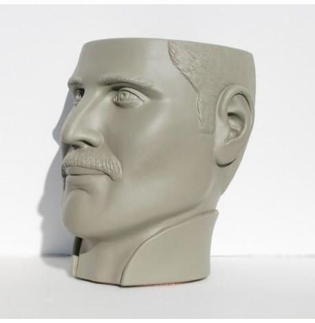 Скульптура вазон-органайзер "Фредди Меркьюри" (светло-оливковый)