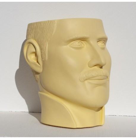 Скульптура вазон-органайзер "Фредді Меркьюрі" (жовтий)