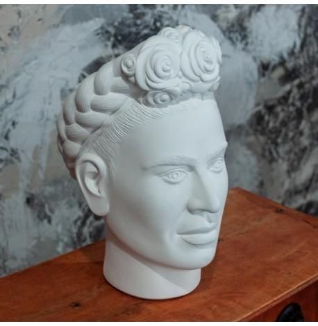 Скульптура вазон-органайзер "Фріда Кало" (білий)