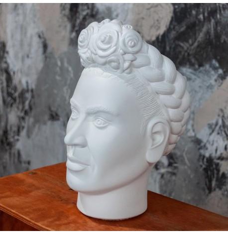 Скульптура вазон-органайзер "Фріда Кало" (білий)