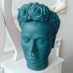 Скульптура вазон-органайзер "Фрида Кало" (бирюзовый)