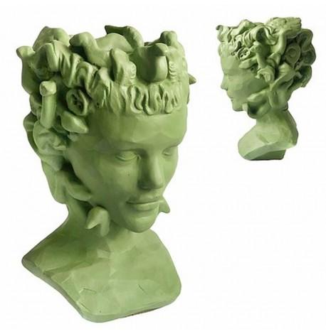 Скульптура вазон-органайзер "Медуза Горгона" (хаки)