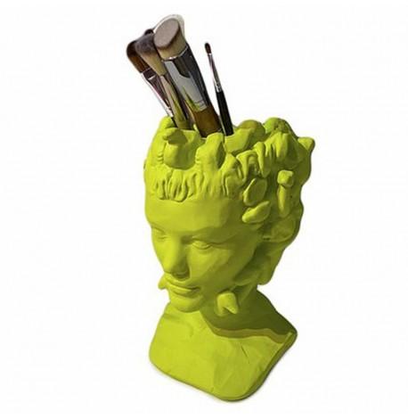 Скульптура вазон-органайзер "Медуза Горгона" (салатовый)