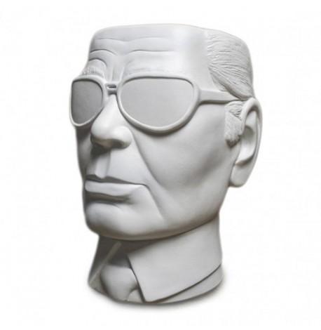 Скульптура вазон-органайзер "Карл Лагерфельд" (білий)