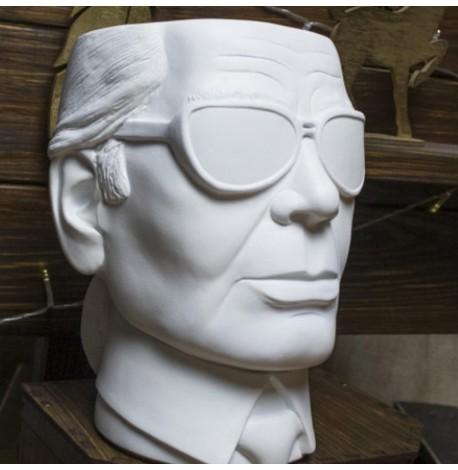 Скульптура вазон-органайзер "Карл Лагерфельд" (білий)