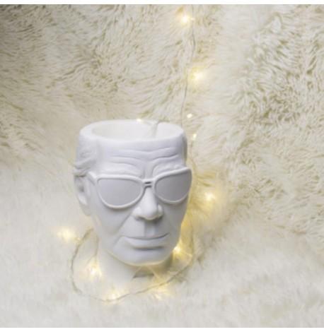 Скульптура вазон-органайзер "Карл Лагерфельд" (білий)