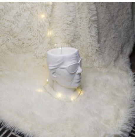 Скульптура вазон-органайзер "Карл Лагерфельд" (білий)