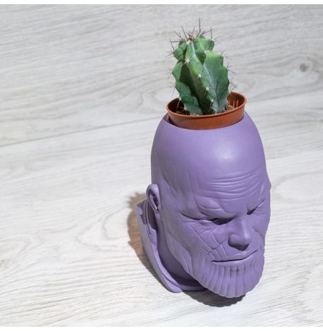 Скульптура вазон-органайзер "Танос" (фиолетовый)