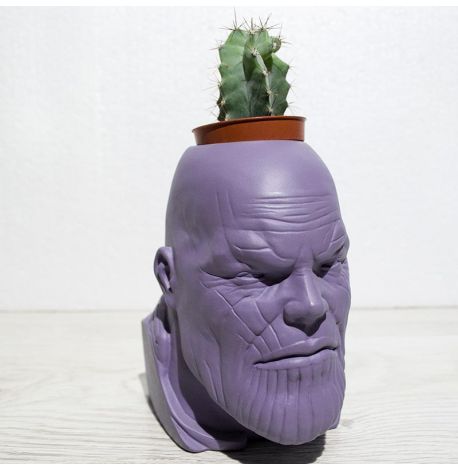 Скульптура вазон-органайзер "Танос" (фиолетовый)