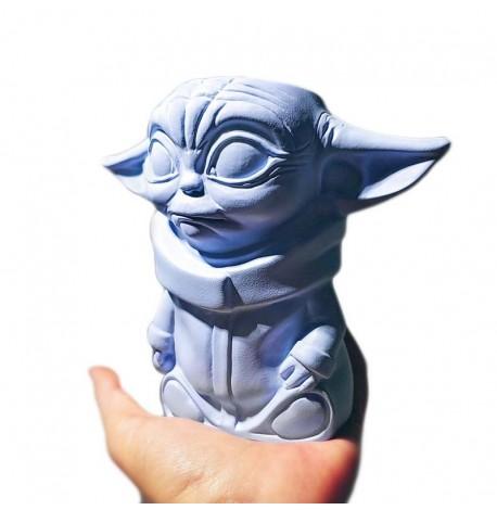 Скульптура вазон-органайзер "Йода" (голубой)