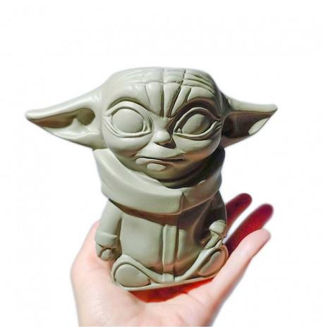 Скульптура вазон-органайзер "Йода" (оливковий)