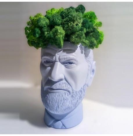 Скульптура вазон-органайзер "Зигмунд Фрейд" (фиолетовый)