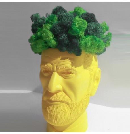 Скульптура вазон-органайзер "Зигмунд Фрейд" (жовтий)