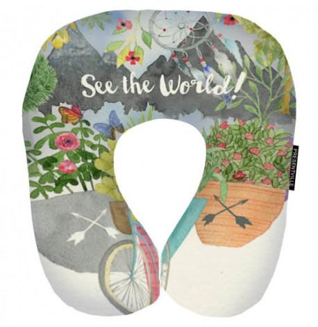 Подушка для подорожей See the world