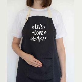 Фартух Live. Love. Bake (чорний)