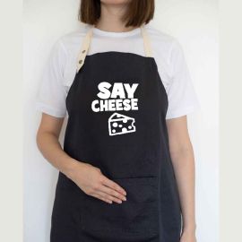 Фартук Say cheese (черный)