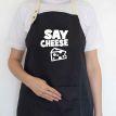 Фартук Say cheese (черный)