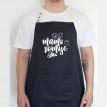 Чоловічий фартух "Тато готує" (чорний)