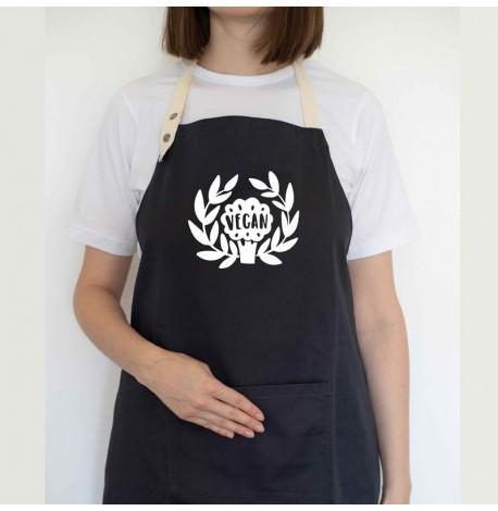 Фартух Vegan (чорний)