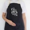 Фартух Kiss the cook (чорний)
