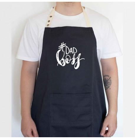 Мужской фартук Dad boss (черный)