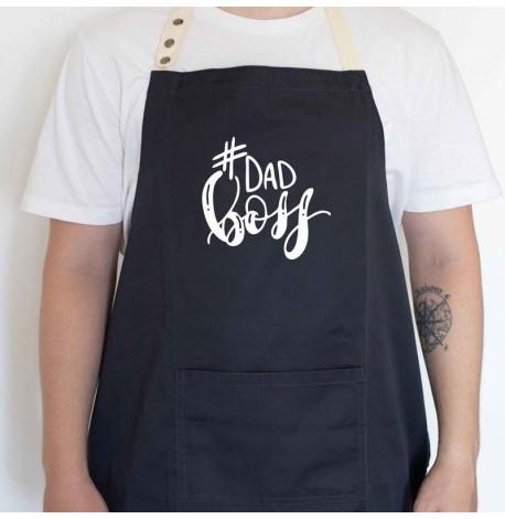 Мужской фартук Dad boss (черный)