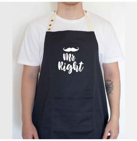 Мужской фартук Mr right (черный)