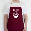 Мужской фартук "Ти не ти, коли без бороди" (бордовый)