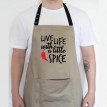 Фартук Live life with a little spice (бежевый)