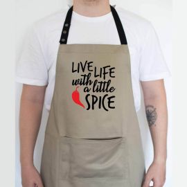 Фартух Live life with a little spice (бежевий)