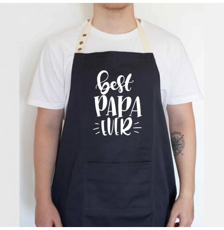 Чоловічий фартух Best PAPA ever (чорний)