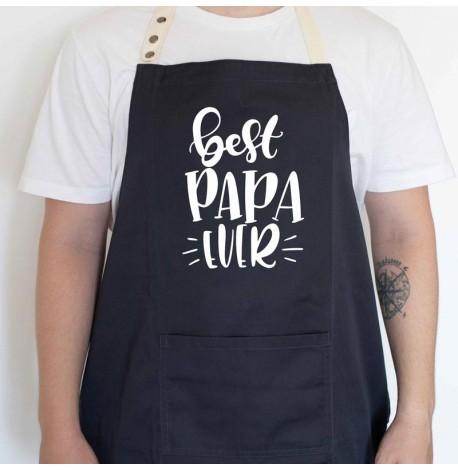 Чоловічий фартух Best PAPA ever (чорний)