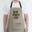 Мужской фартук Best PAPA ever (бежевый)