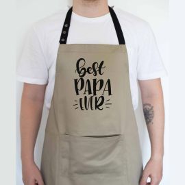 Чоловічий фартух Best PAPA ever (бежевий)