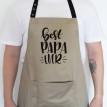 Мужской фартук Best PAPA ever (бежевый)