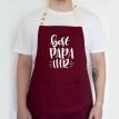 Мужской фартук Best PAPA ever (бордовый)