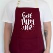 Мужской фартук Best PAPA ever (бордовый)