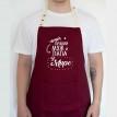 Мужской фартук "Самый лучший муж и папа в мире" (бордовый)