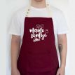 Мужской фартук "Тато готує" (бордовый)