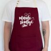 Мужской фартук "Тато готує" (бордовый)